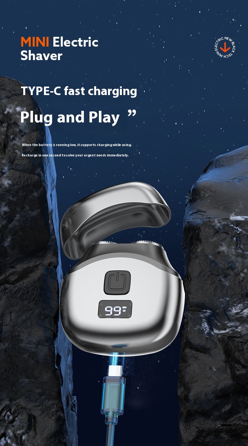 7200 RPM IPX4 Waterproof Rechargeable Electric Shaver