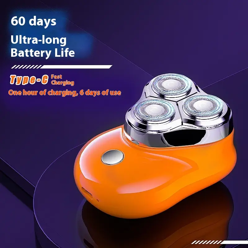 Electric Magnetic Suction Floating Three-blade Shaver