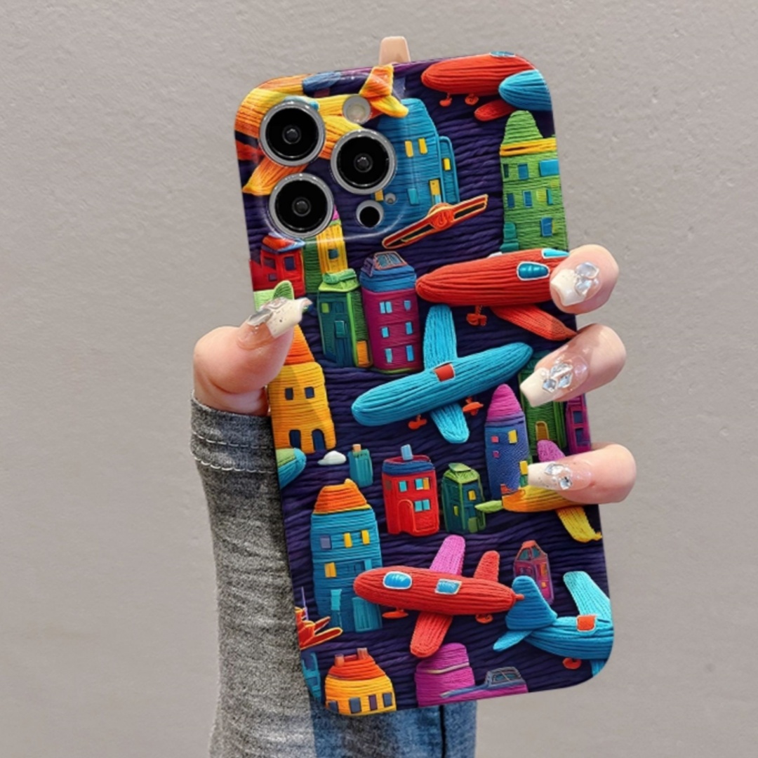 Oil Painting Minimalist Airplane Print Phone Case