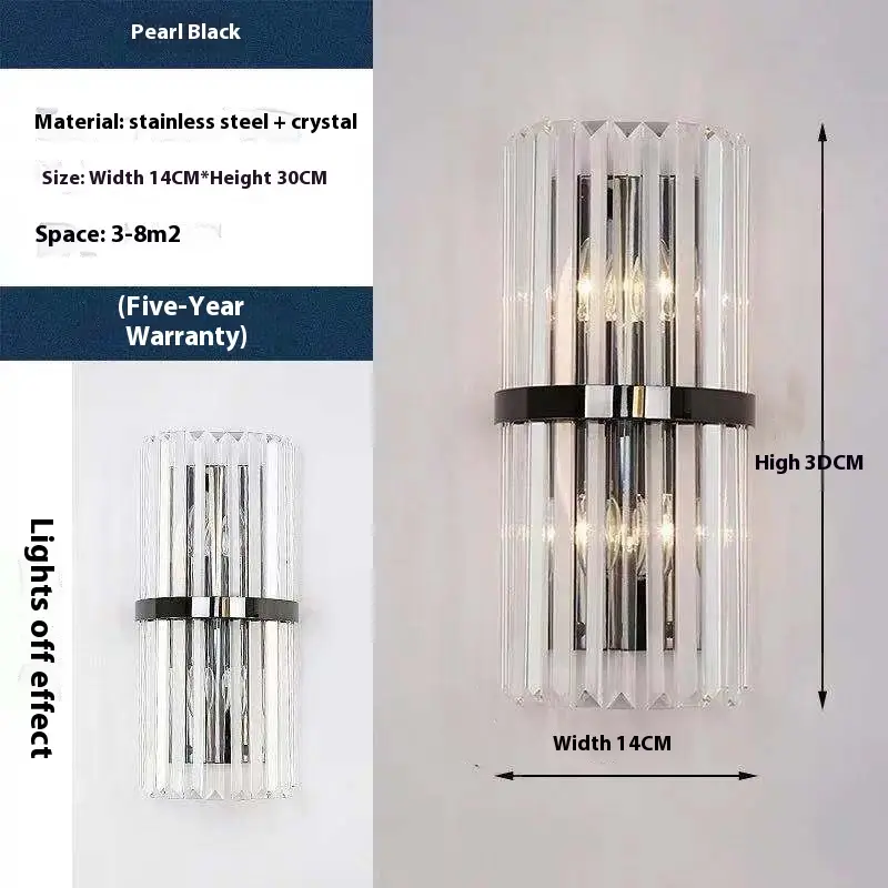 Crystal Background Wall Lamp Aisle Bedside Lamp