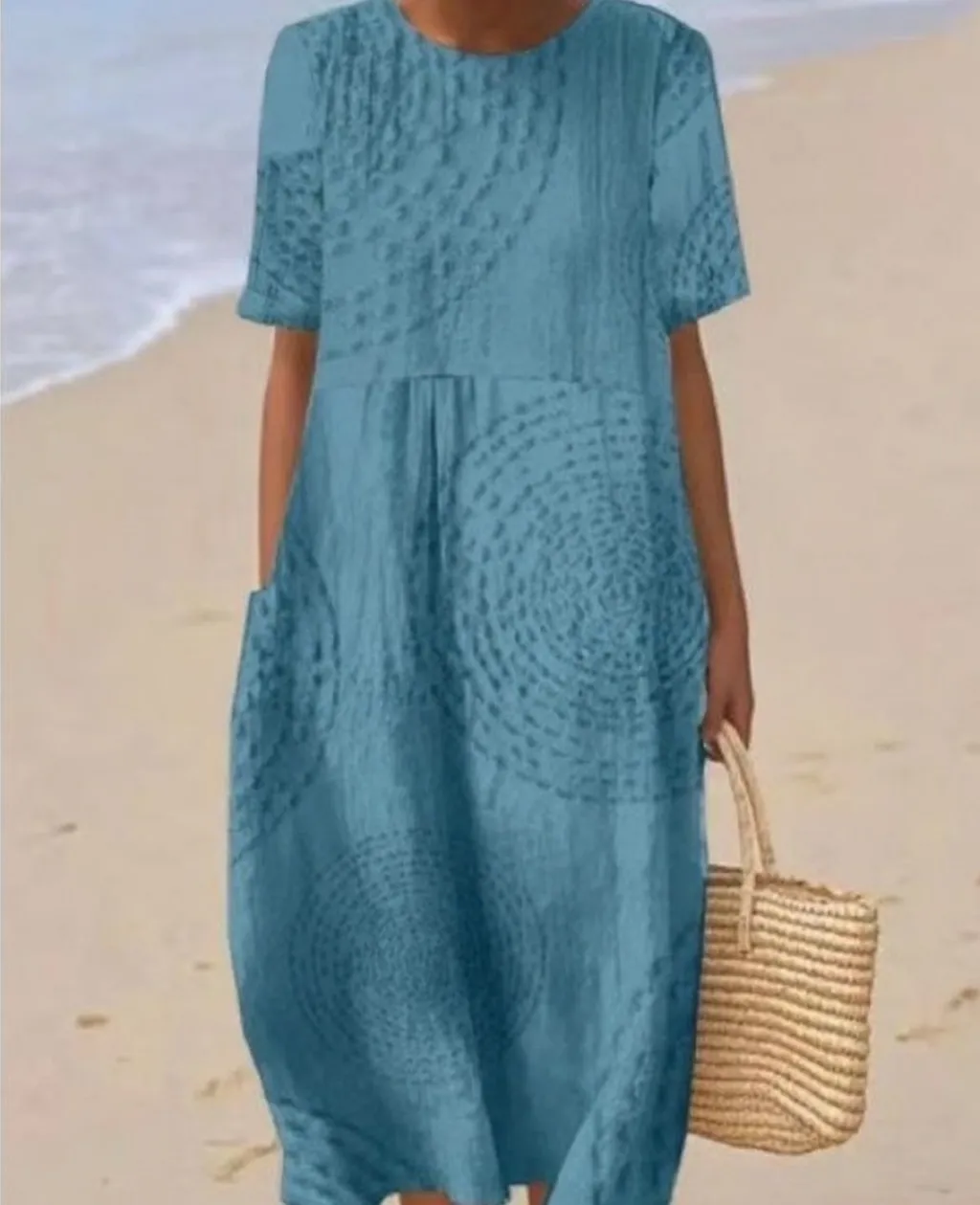 Printing Temperament Long Dress Fitted Comely Casual Skirt - Dddxcq11-L