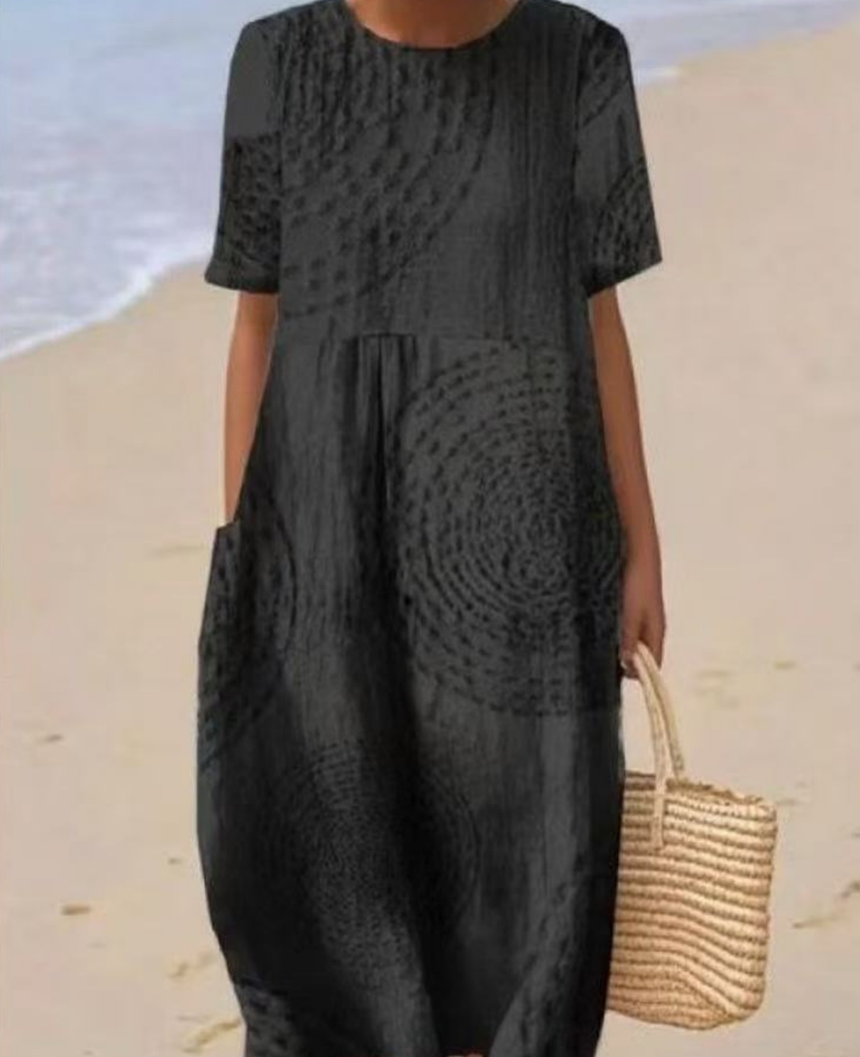 Printing Temperament Long Dress Fitted Comely Casual Skirt Dddxcq12 L - Shop at LoveMi