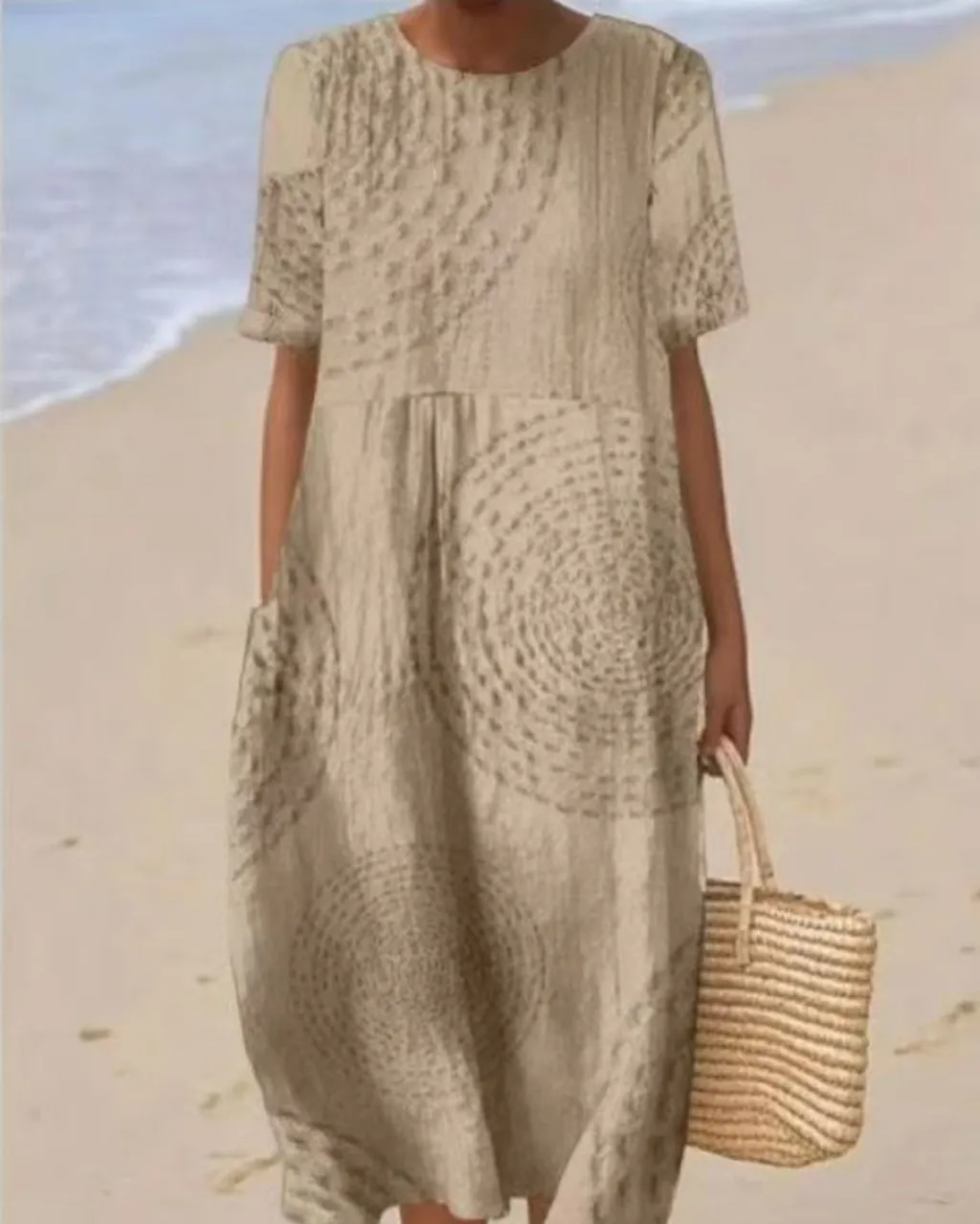 Printing Temperament Long Dress Fitted Comely Casual Skirt - Dddxcq13-1Xl