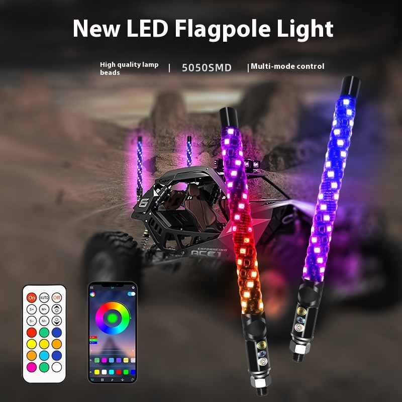 Mini Magic Color Led Flagpole Lights APP Remote Control - Image 2