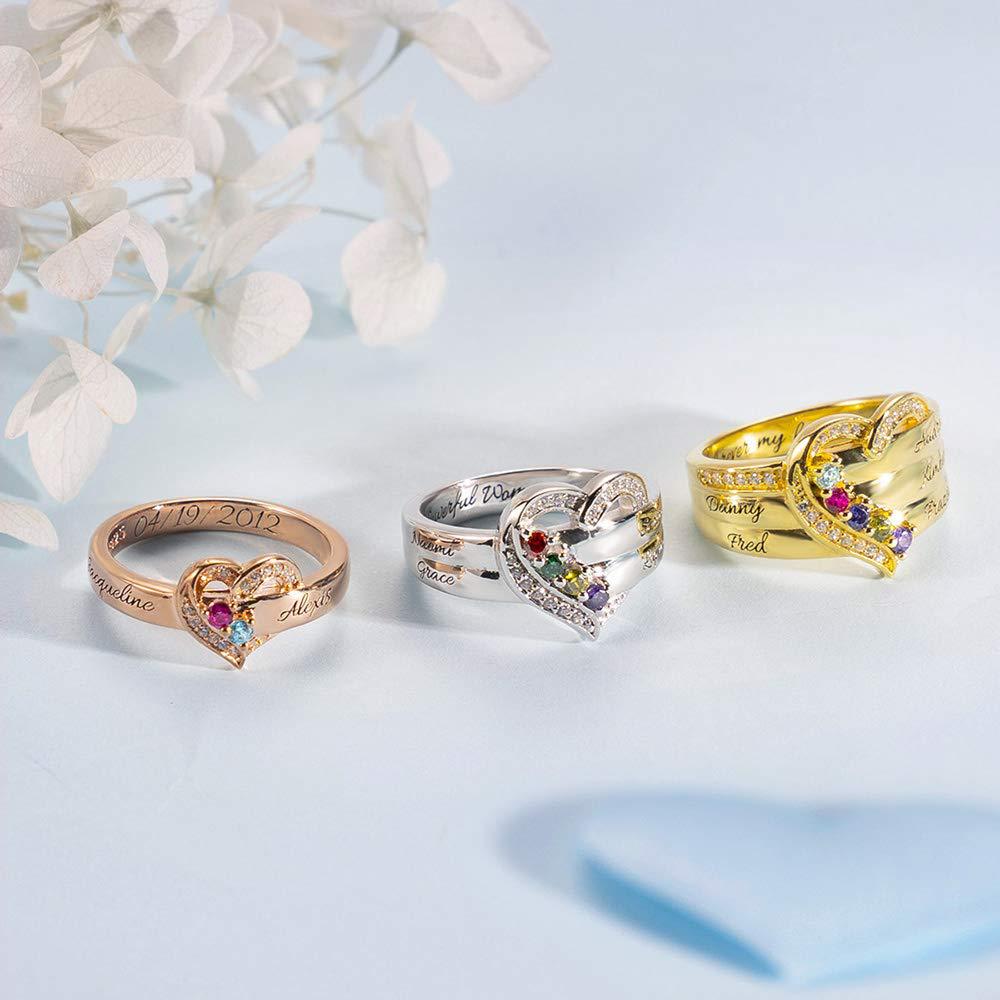 Fashionable Birthday Stone Ring For A Loving Girl