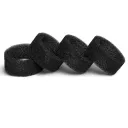 Black Circular Ring 4Pc