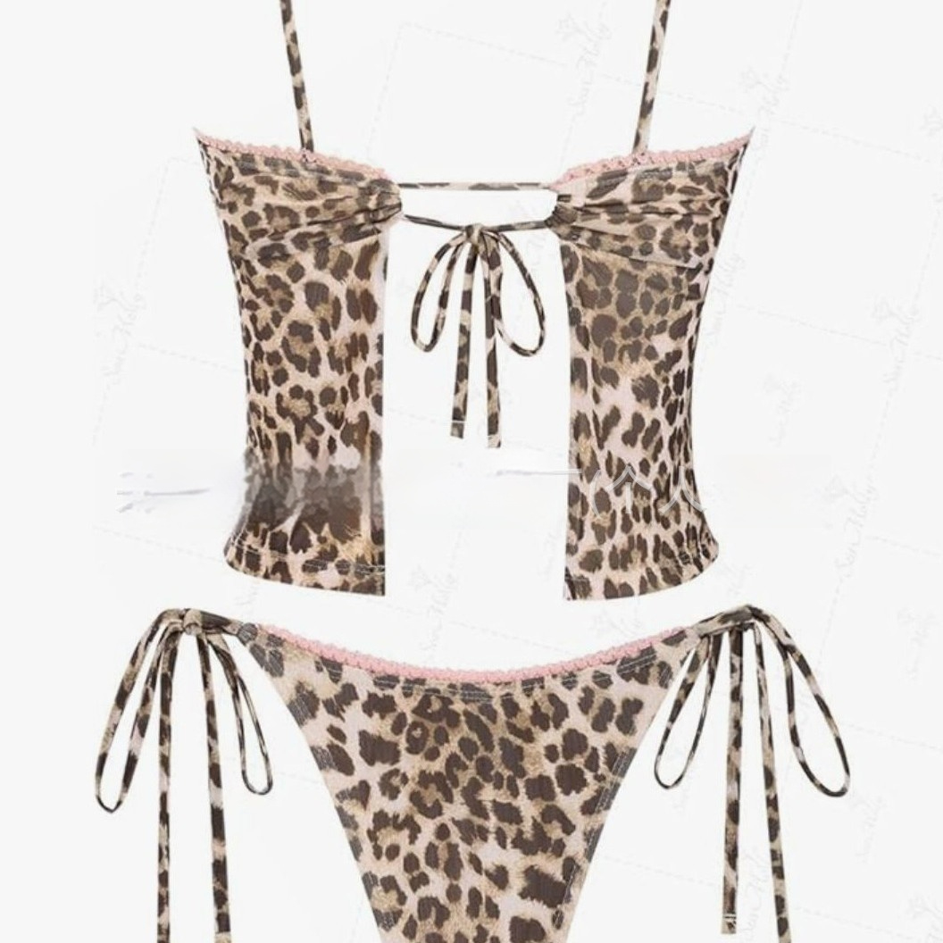 Sweet Girls' Retro Plaid Bikini