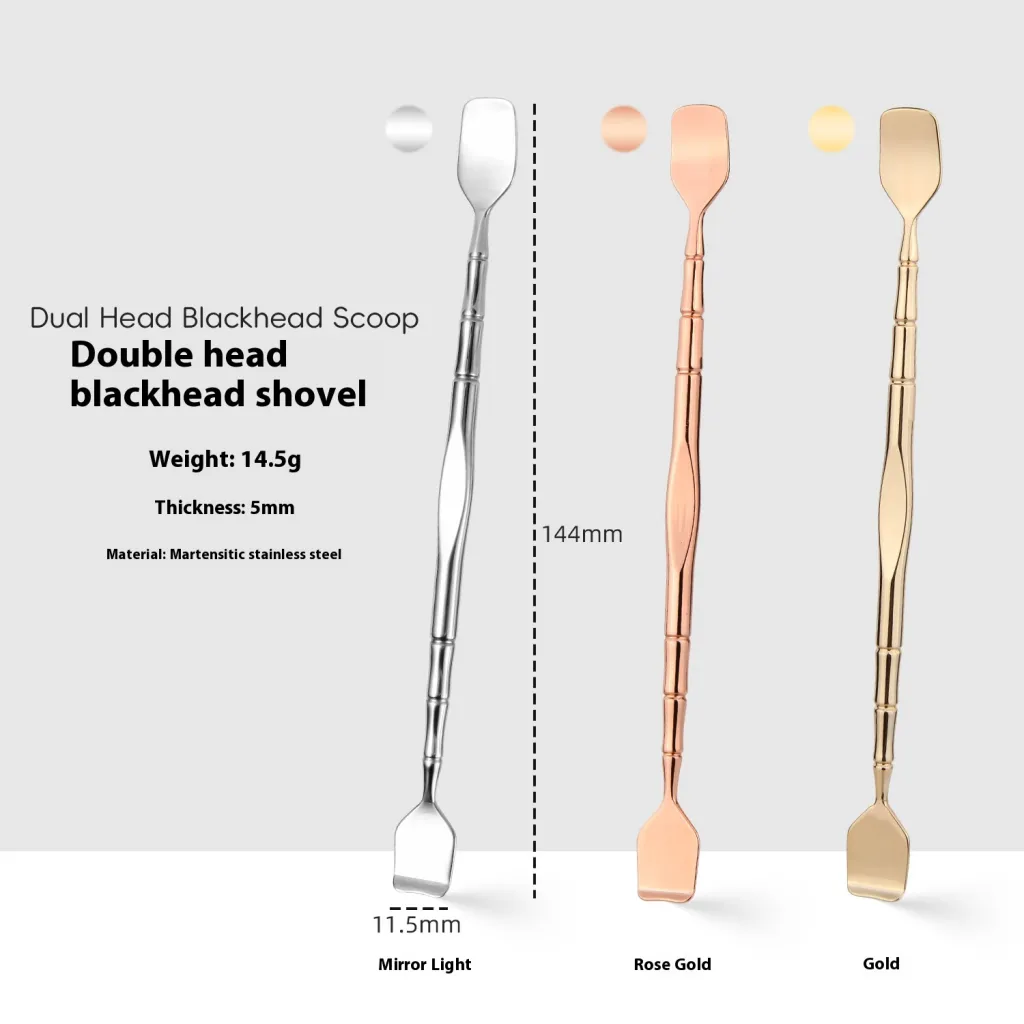 Stainless Steel Scraping Blackhead Cosmetic Tool Facial Pore Cleaning Pore Cleanser - Mirror Light