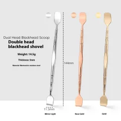 Stainless Steel Scraping Blackhead Cosmetic Tool Facial Pore Cleaning Pore Cleanser - Mirror Light - View 1
