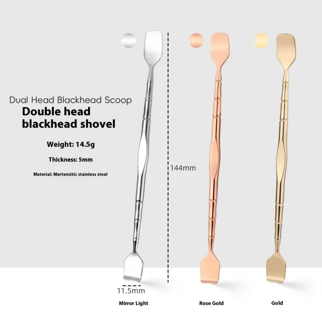 Stainless Steel Scraping Blackhead Cosmetic Tool Facial Pore Cleaning Pore Cleanser Mirror Light - Shop at LoveMi