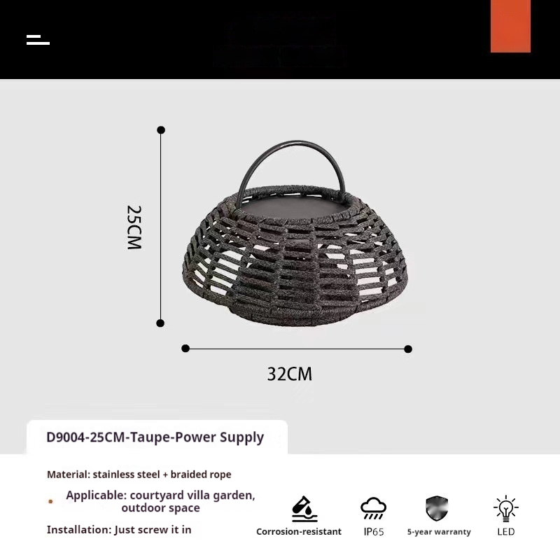 Outdoor Chandelier Garden Lamp Hanging Exposed Table Lamp Pavilion Chandelier