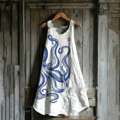 Women's Sleeveless Round Neck 3D Printed Dress - 21 Models - View 1