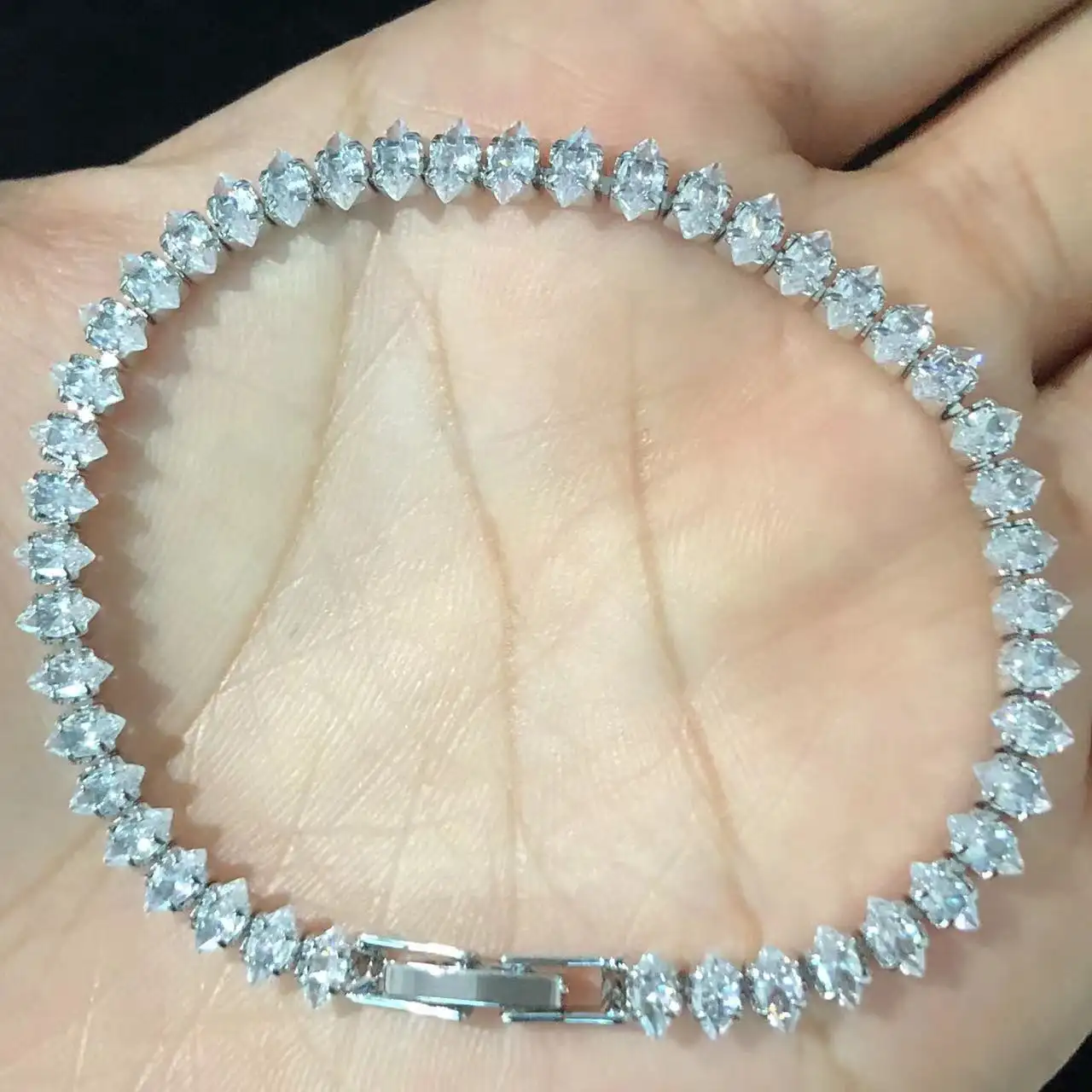Rhinestone Zircon Water Drop Bracelet Fashion Simple And Light Luxury
