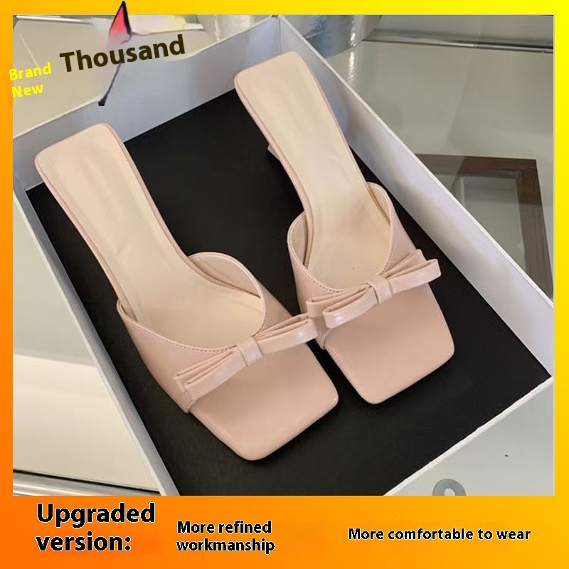 With Skirt Sandals And Slippers Bow Slippers