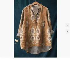 European And American All-matching Casual Half Open Lapel Long Sleeve Shirt - Ncxcs1512-Xl - View 1