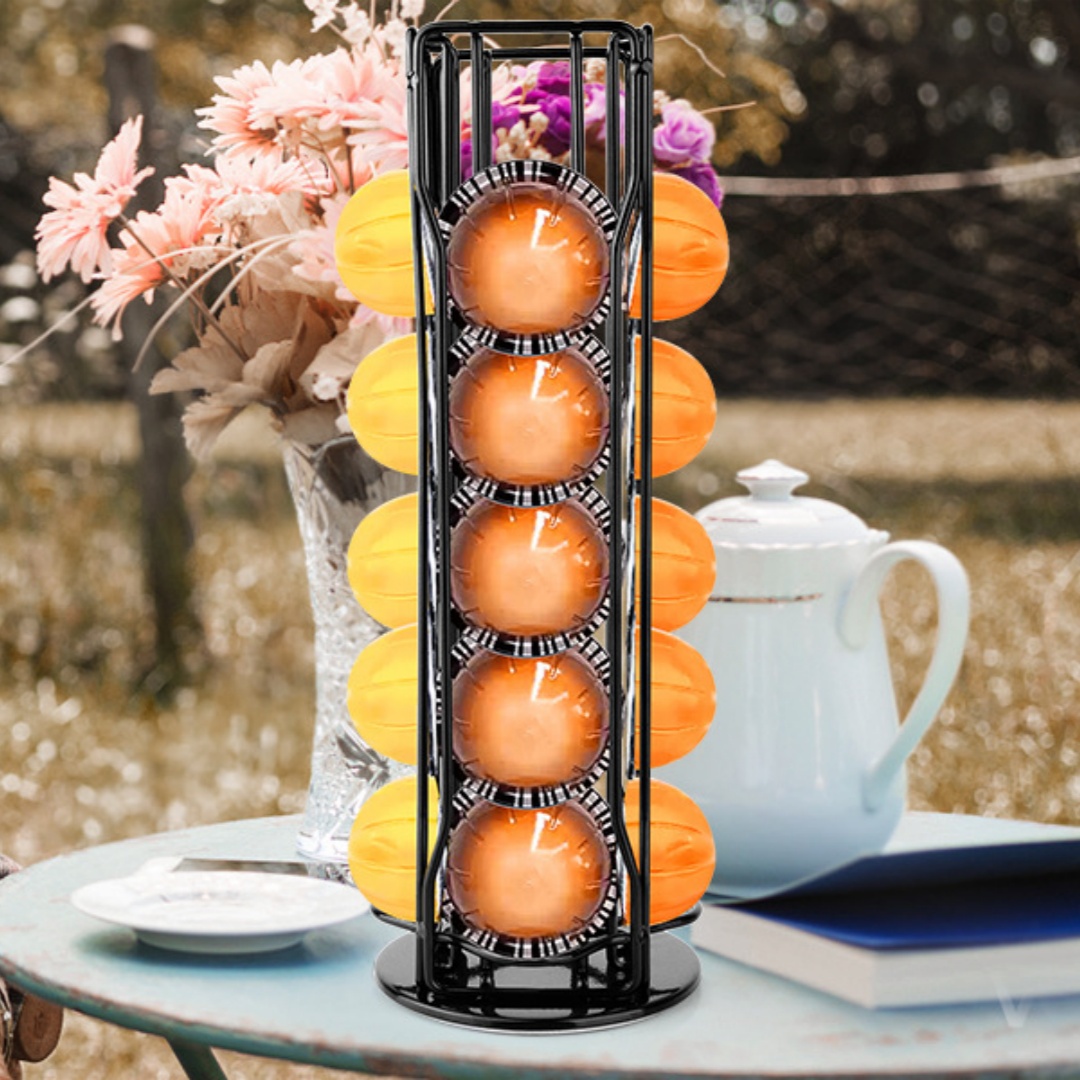 Coffee Capsule Holder Tea Room 360 Rotating Large Capacity