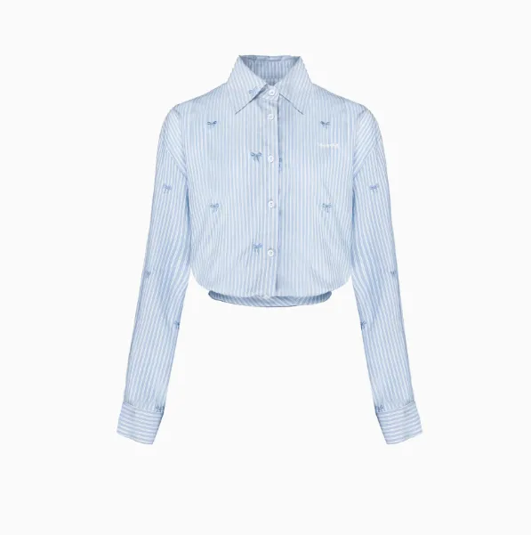 Blue Skirt Korean Striped Skirt Shirt - Shop at LoveMi