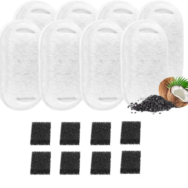 Stainless Steel Smart Pet Water Dispenser Automatic Circulation Large Capacity Runway Filter 8Pc - Shop at LoveMi