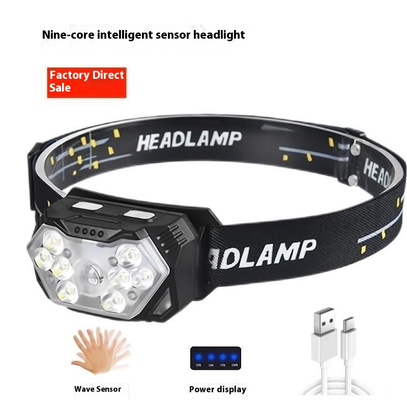 Outdoor Night Fishing Waterproof Headlight