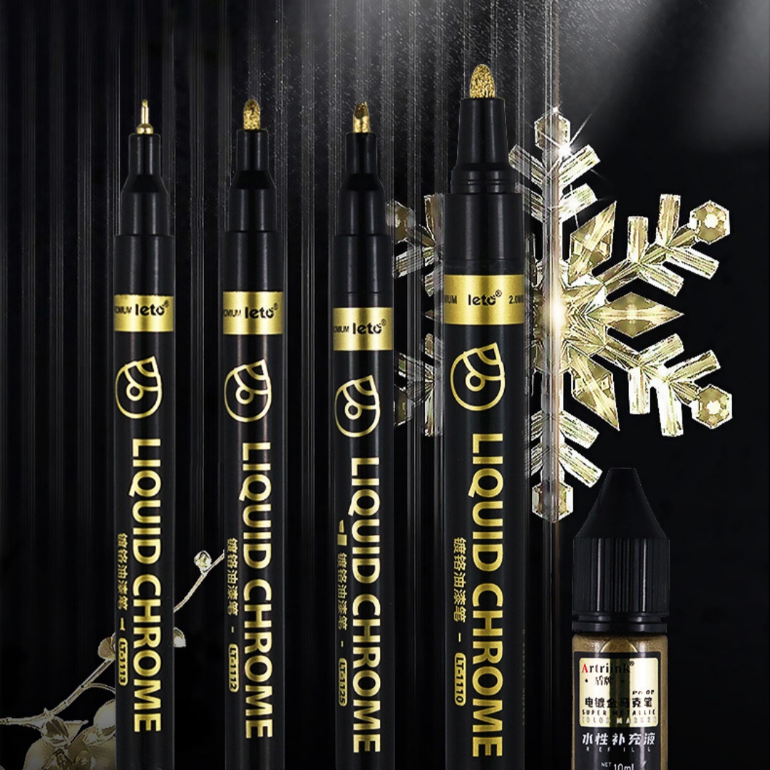 Metal Mirror Chrome Plated Marker Pen