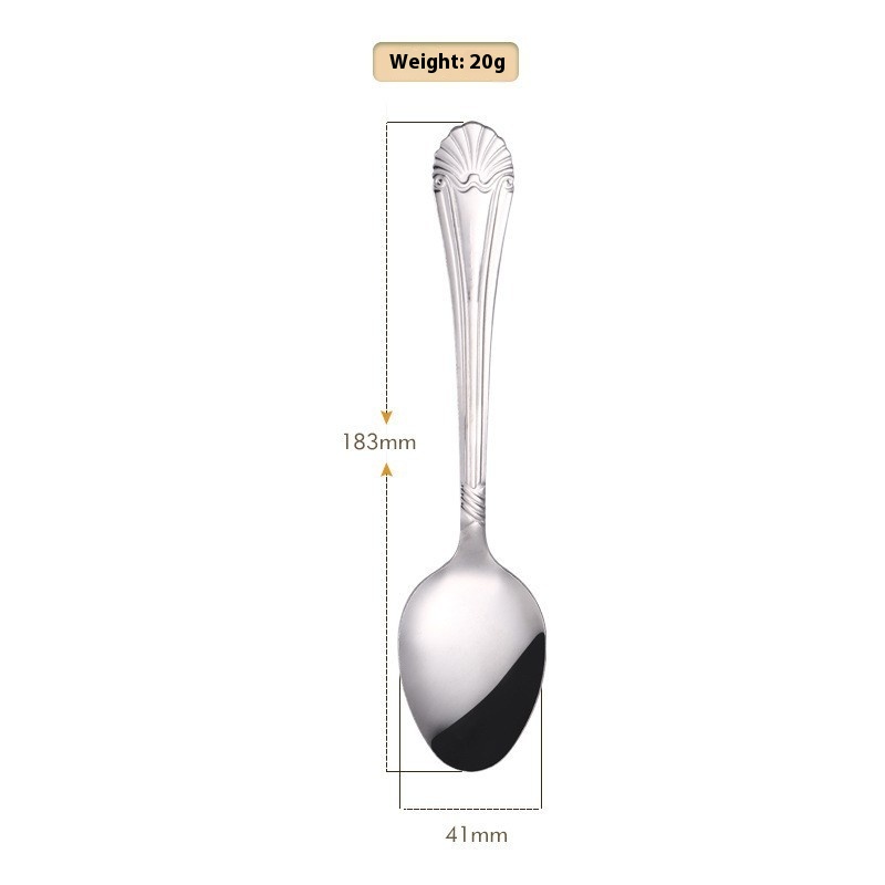 Household Soup Student Canteen Tableware Stainless Steel Spoon