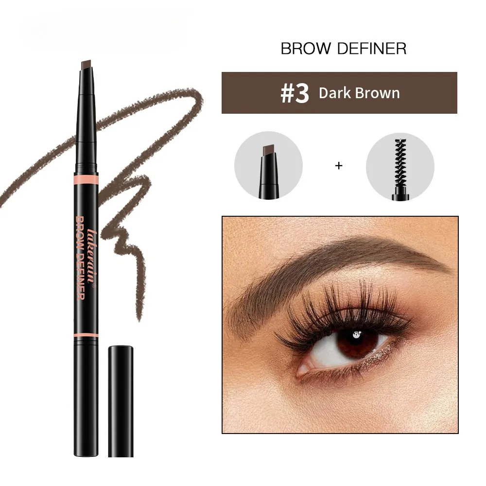 Waterproof And Sweat-proof Distinct Look Three-dimensional Line Carving Triangle Eyebrow Pencil - Eyebrow Pencil3