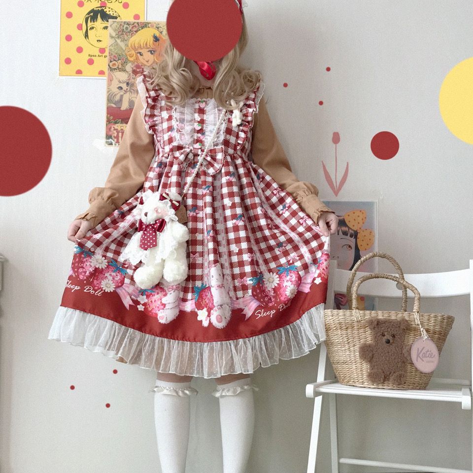 Women's Vintage Lace Flying Sleeve Sling Dress