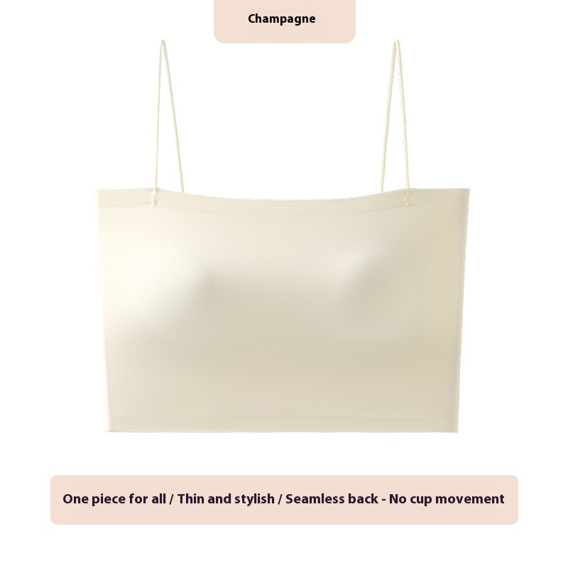 Women's Solid Color Chest Cushion Beautiful Back And Strapless