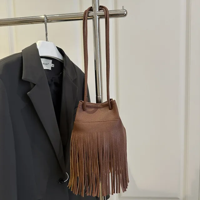 Soft Leather Women's Tassel Small Satchel Coffee - Shop at LoveMi