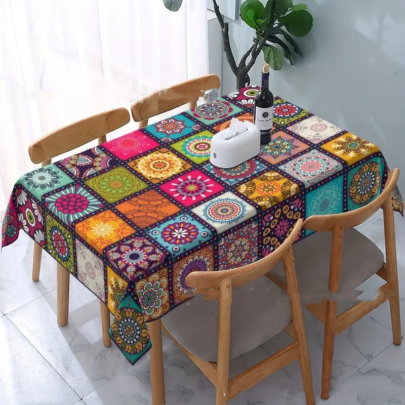 Digital Printing Dining Table Plant Series Pattern Tablecloth