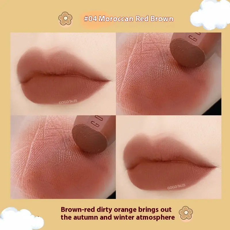 Striped Tube Vintage Lipstick Velvet Matte