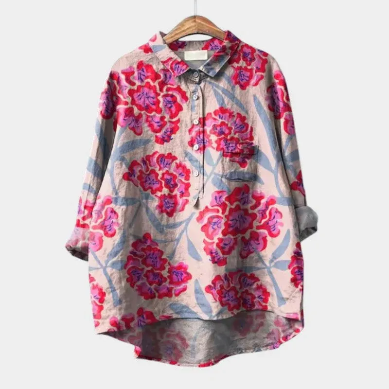 Casual Long Sleeve Shirt Animal Print Hawaiian Long Sleeve Shirt - A54