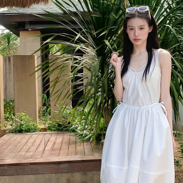 Vest Balloon Skirt Holiday Dress White - Shop at LoveMi
