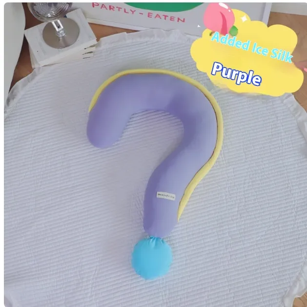 Removable Washable Question Mark Pillow For Pets Ice Silk Purple - Shop at LoveMi