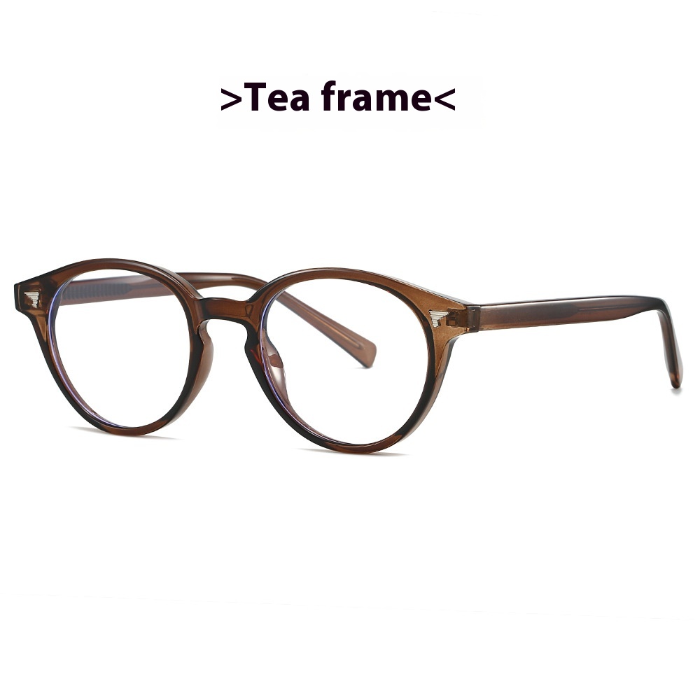 Fashion Plain Glasses Retro Rivet Frame Glasses Anti Blue Light