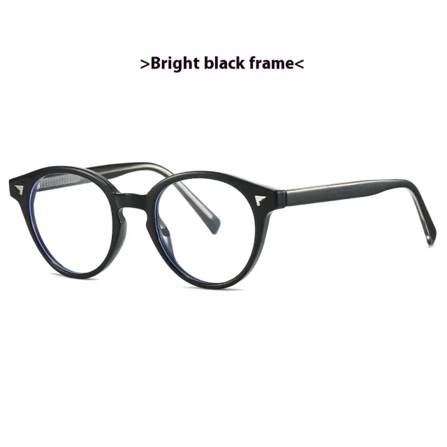 Fashion Plain Glasses Retro Rivet Frame Glasses Anti Blue Light Blue - Shop at LoveMi