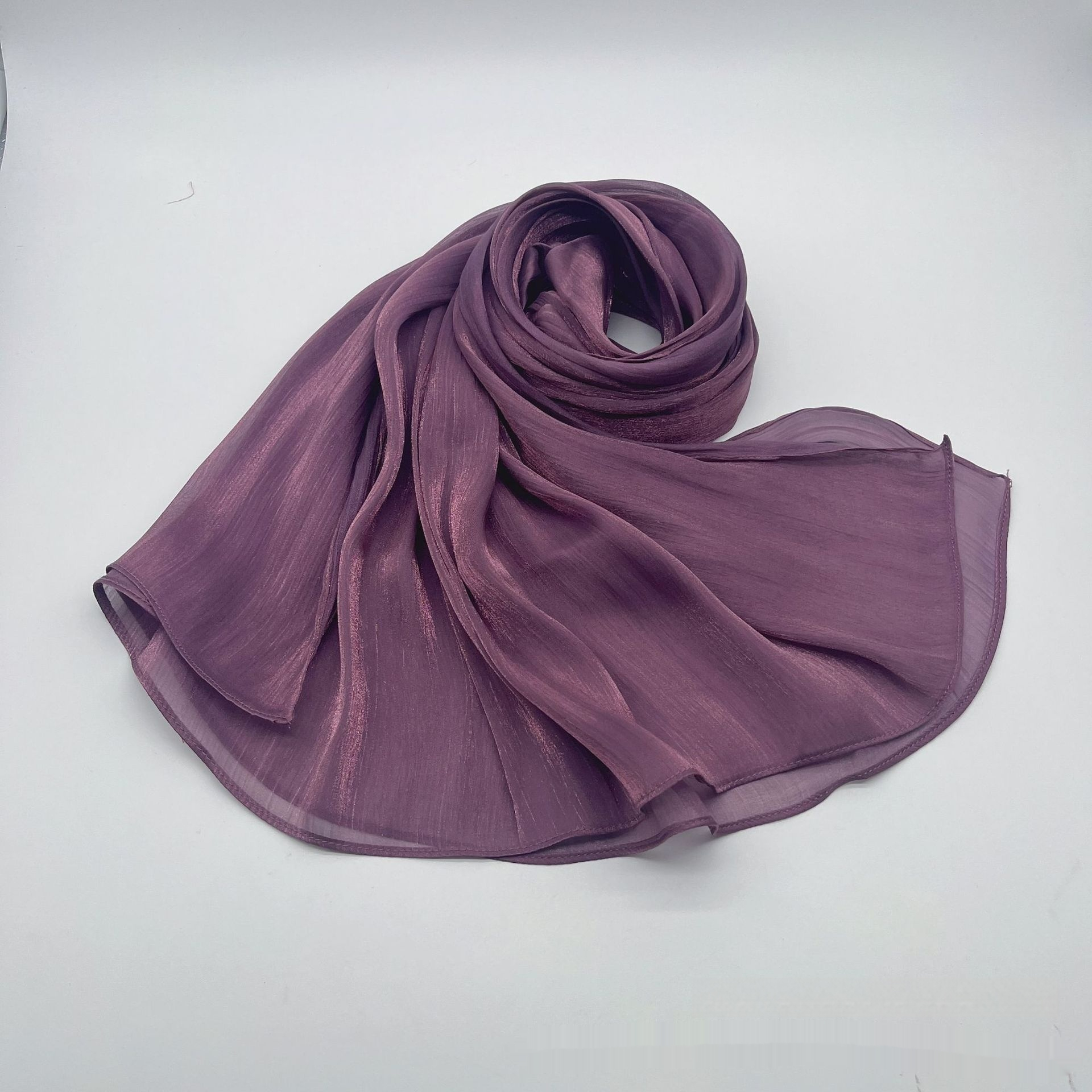 Shiny Satin Scarf Malay Scarf - Image 17