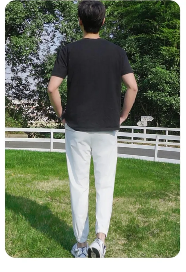 Ankle tied Sun Protection Breathable High Waist Slimming Quick drying Track Pants White - Shop at LoveMi