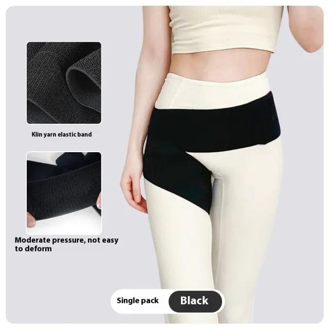 Elastic Fixing Band Protective Belt Hip Joint Auxiliary Liposuction Compression Bandage Black - Shop at LoveMi