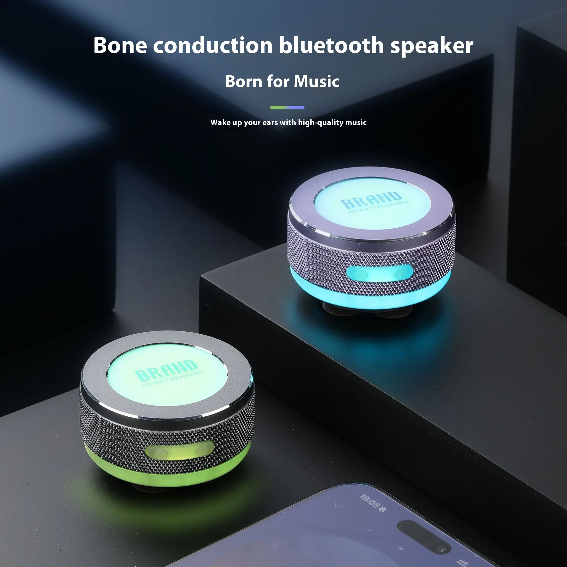 Small Wireless Bone Conduction Speakers Bluetooth Vibration