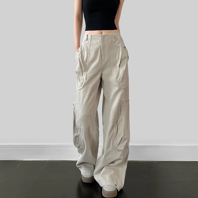 Overalls Pocket Jeans Women's Wide Leg Pants