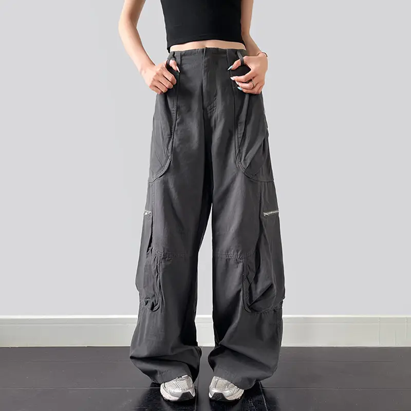 Overalls Pocket Jeans Women's Wide Leg Pants