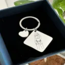 Silver Square Tag Caution Tag