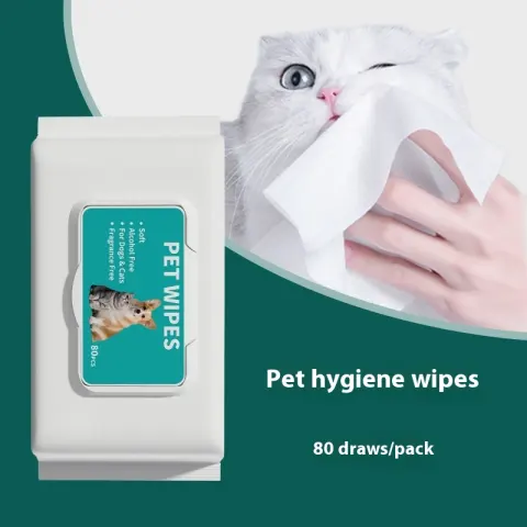Pet 80-drawer Dog Exclusive for Cats Disposable Cleaning Wipes