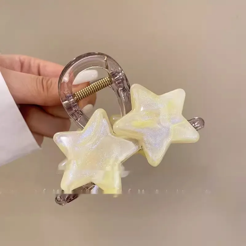Cute Pentagram Star Shark Fish Clip - Yellow
