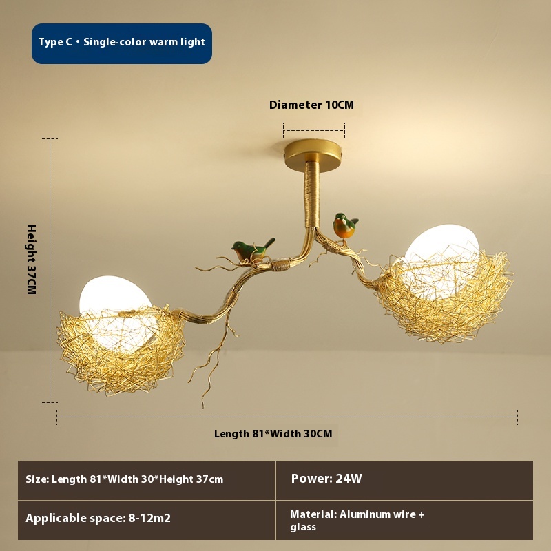 Wind Bird's Nest Chandelier Personalized Bar Lighting