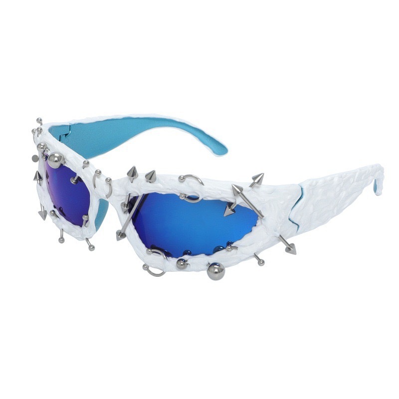 Punk Decorative Rivets Trend Street Snap Glasses - Image 12
