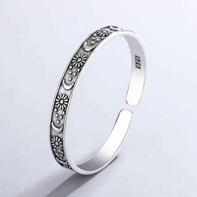 Vintage Star Moon Flower Bracelet Retro Color - Shop at LoveMi