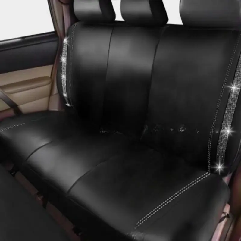 Car Diamond Stereo Rhinestone Non-slip Universal PVC Waterproof Seat Cover