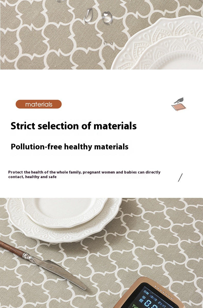 Tassel Imitation Linen Printed Dining Table Tablecloth 755d4ff1 9b88 4789 8d5f 70351d46f7ed Trans